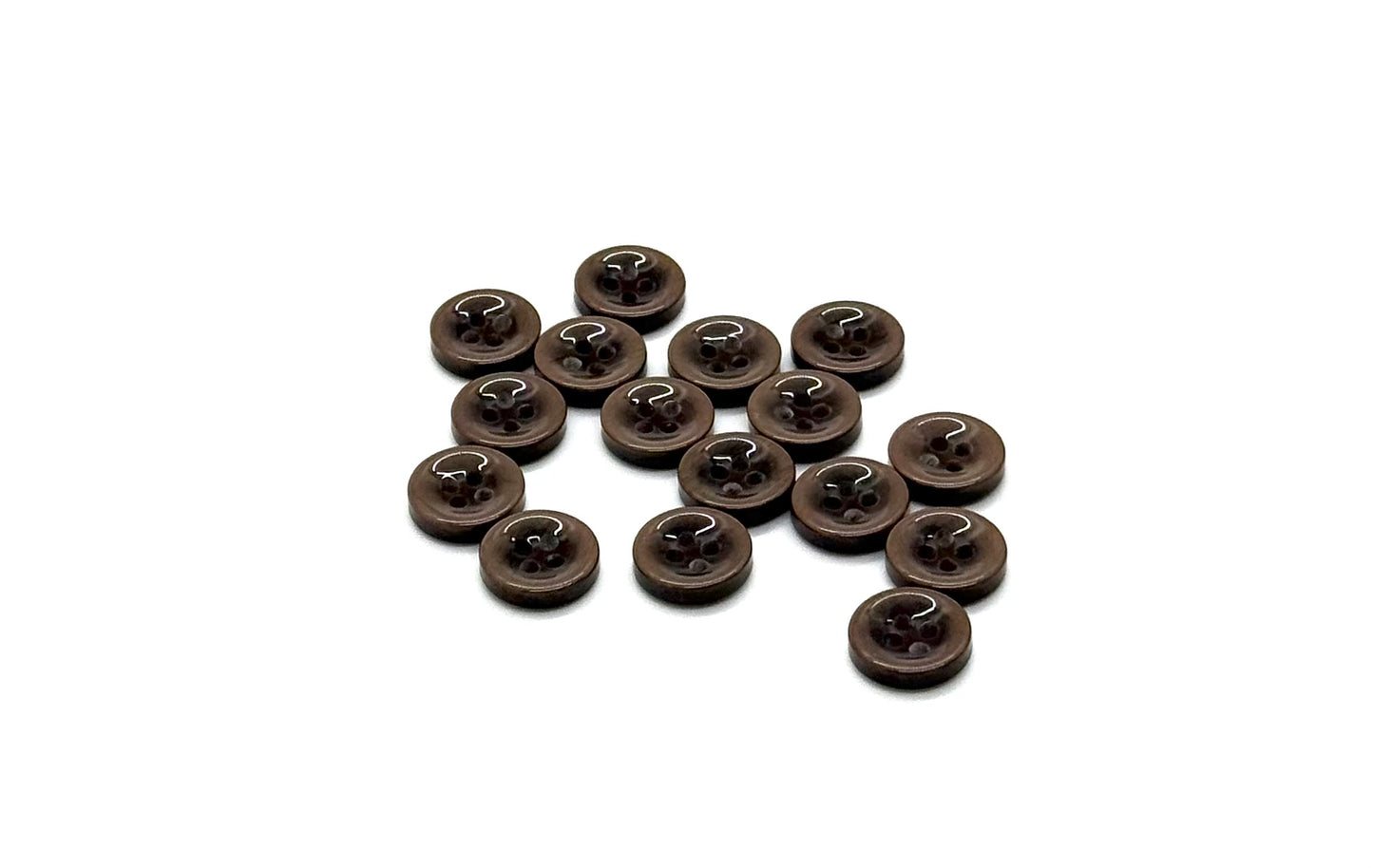 Close-up image of Mocha Drop 4-Hole Button, a premium quality button.