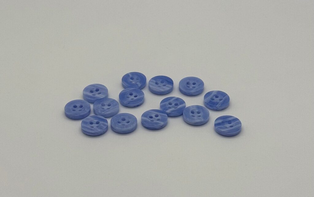Blue Dress Shirt Button - 4 Hole
