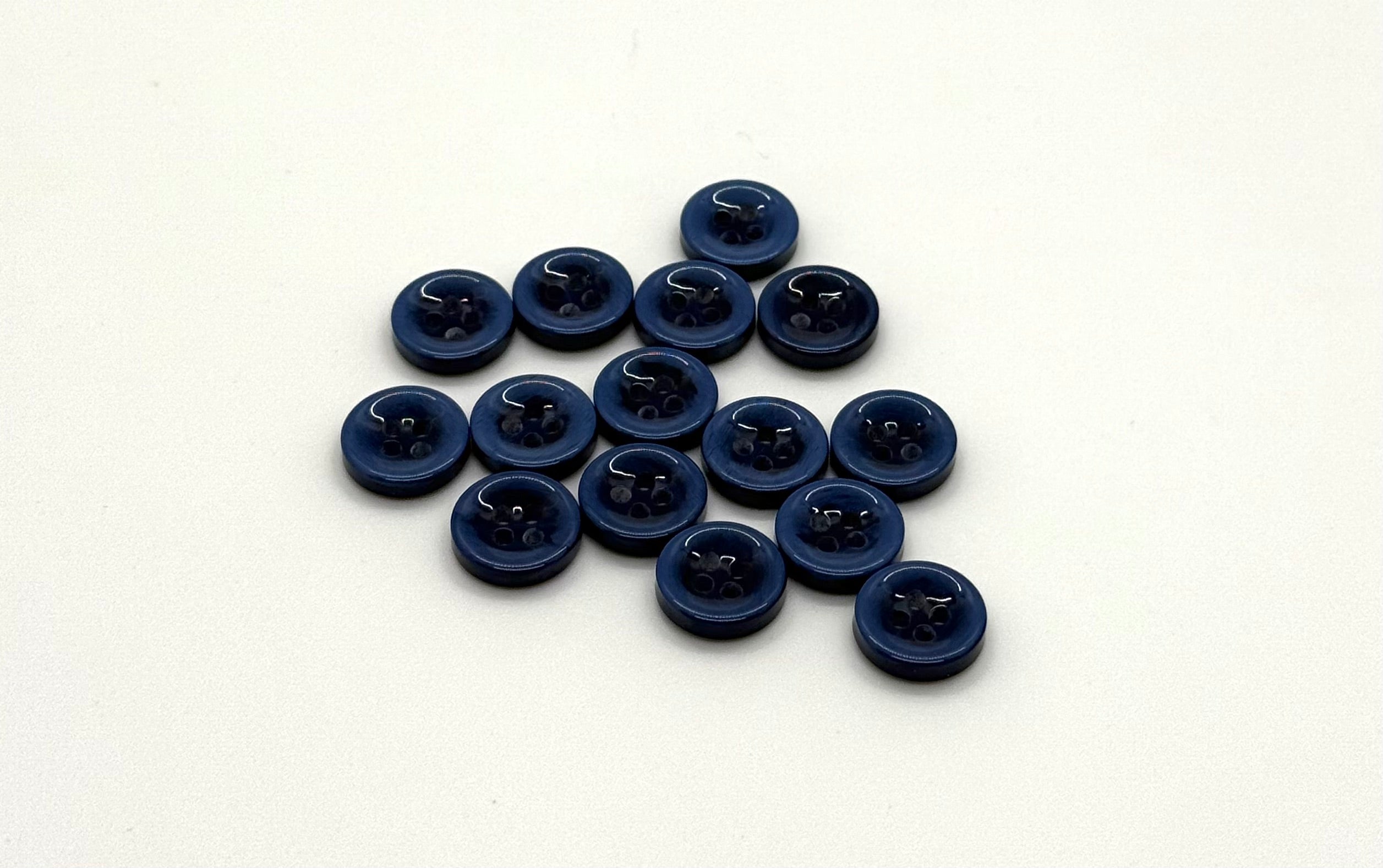 resin Blue Dress Shirt Button - 4 Hole