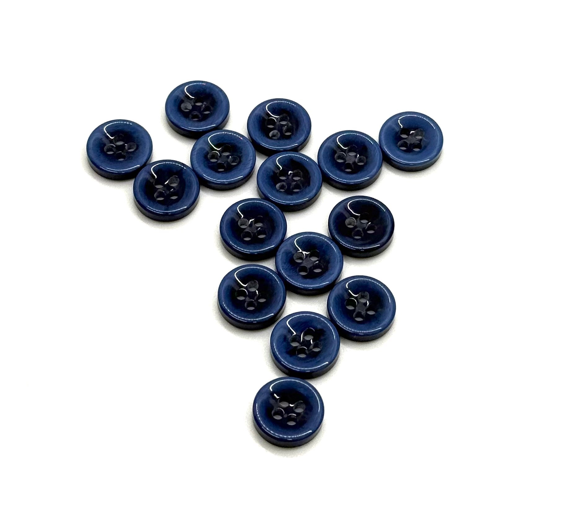 resin Blue Dress Shirt Button - 4 Hole