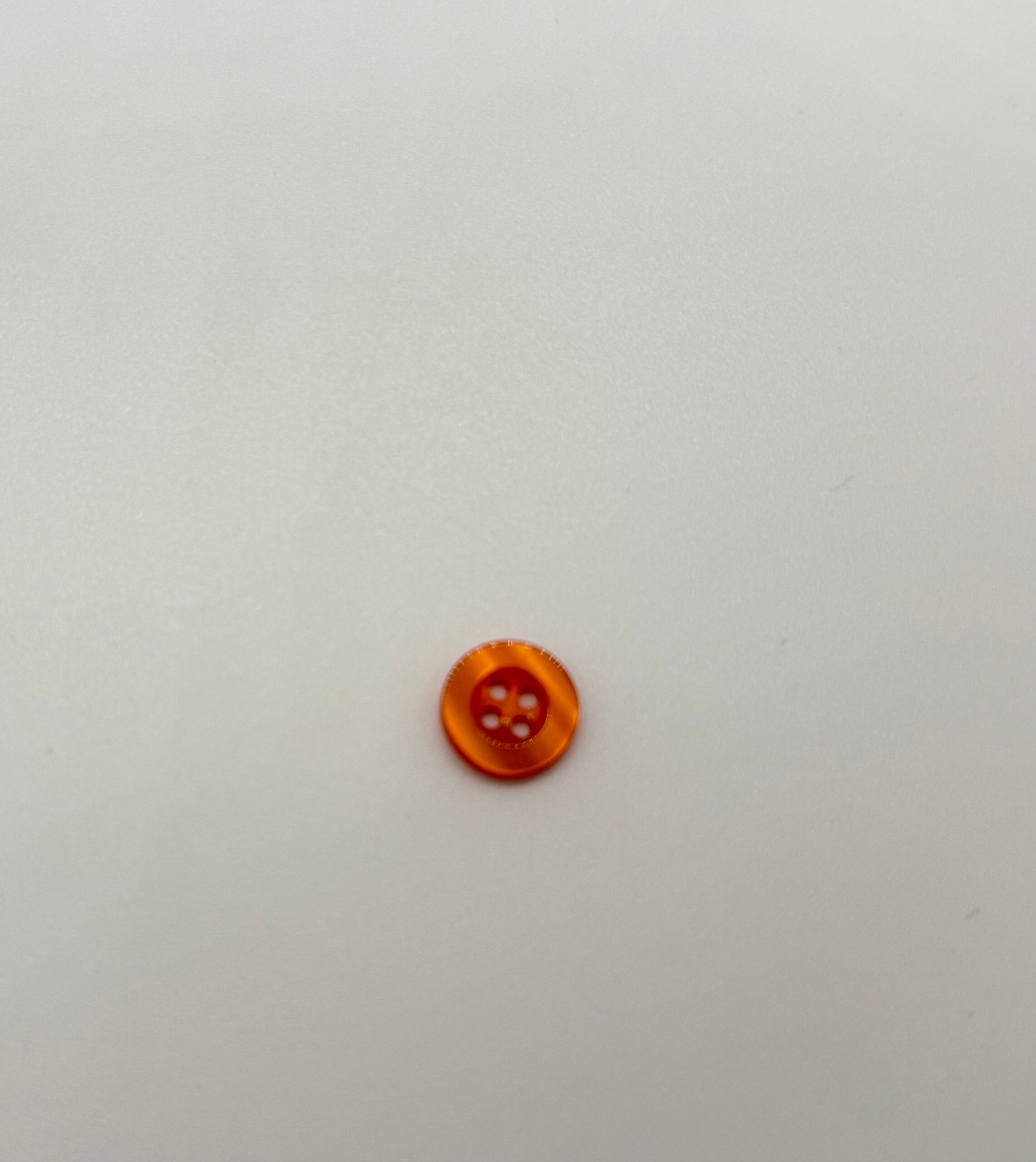 resin Orange Dress Shirt Button - 4 Hole
