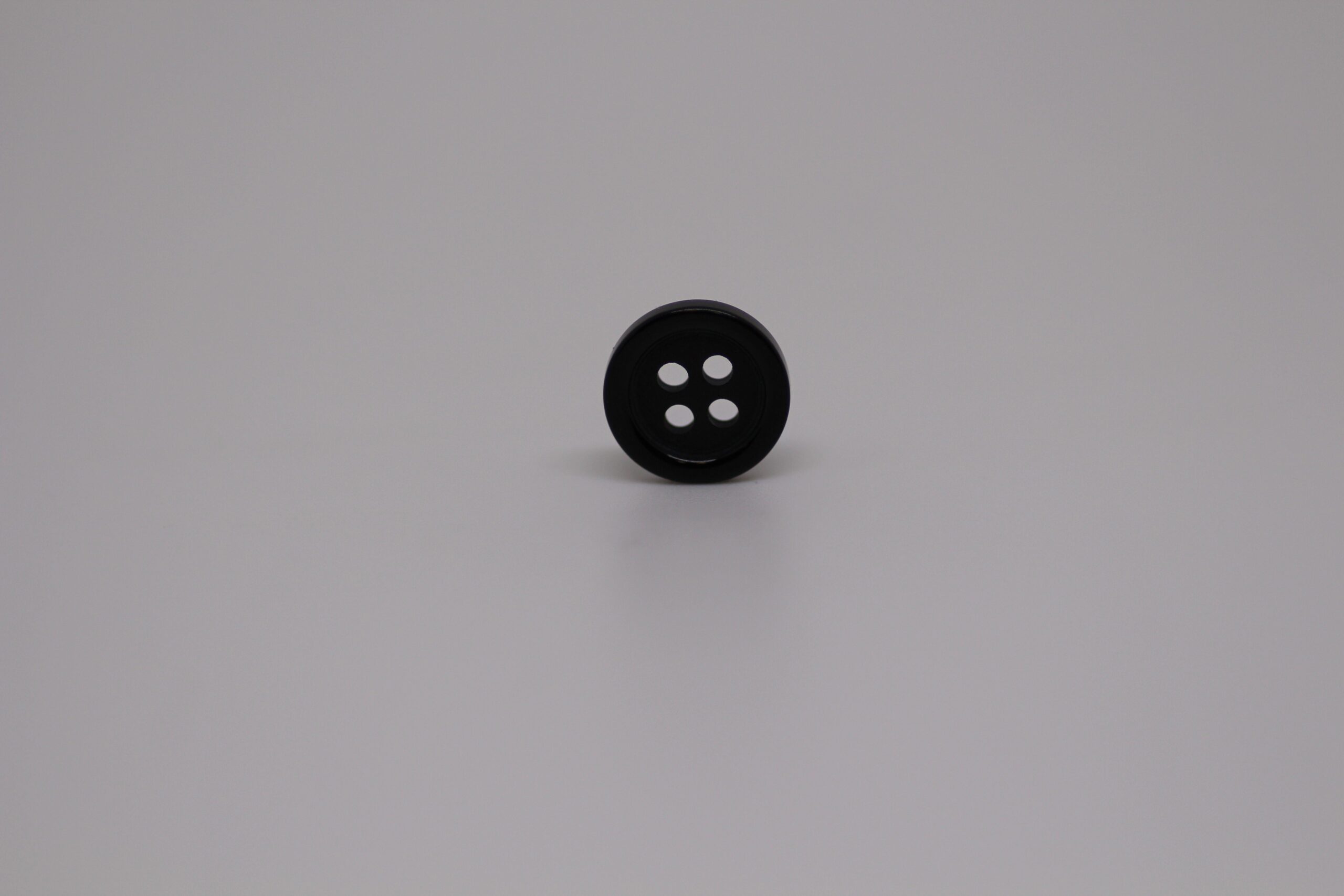 polymer Black Dress Shirt Button - 4 Hole