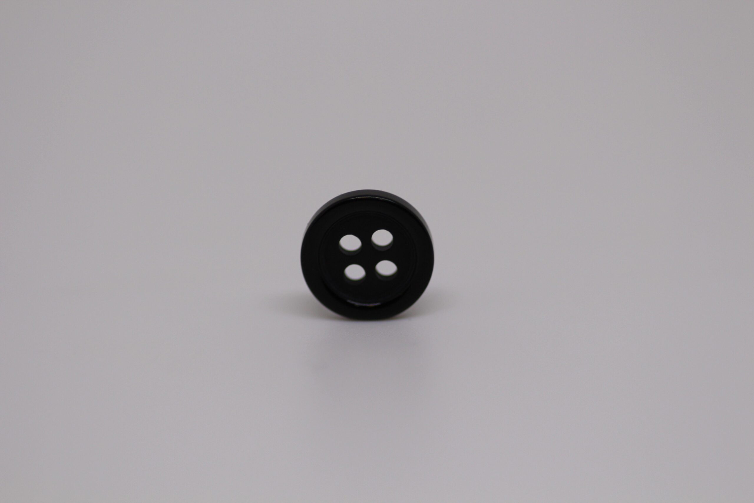 polymer Black Dress Shirt Button - 4 Hole