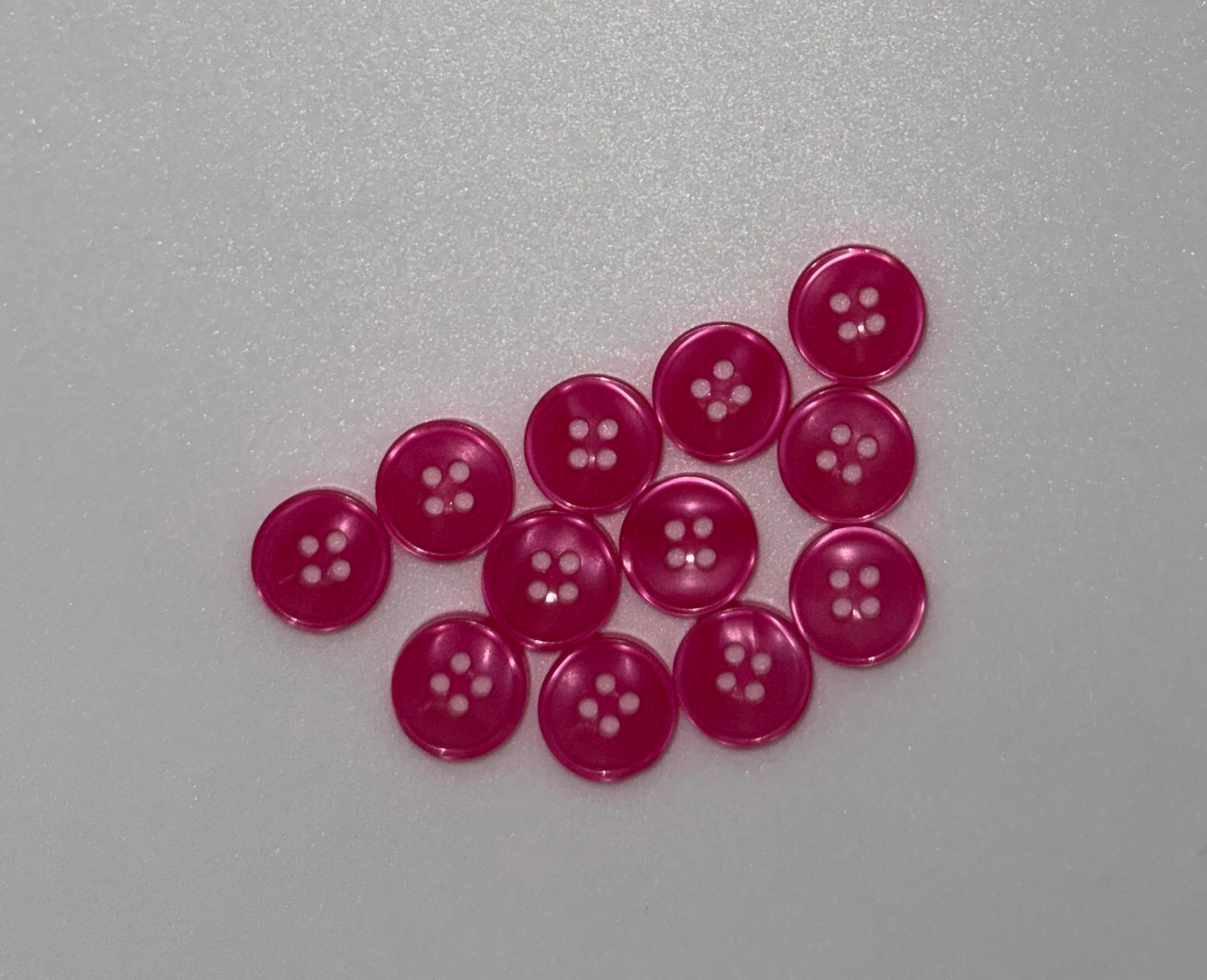 polyresin Pink Dress Shirt Button - 4 Hole